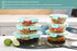 Emica Glass Food Container Set-6 Pack, Glass Amber Color Meal Prep Containers, Food Prep Containers Glass with Lids, Glass Bento, Airtight Glass Bento Boxes, Glass Food Storage Set (6 Containers & 6 Lids)