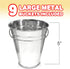 Gamie Bucket Ping Pong Ball Game Includes 9 Metal Buckets, 12 Balls, and 1 Number Sticker Sheet - Fun Party Activity for Kids and Adults, Great Gift Idea for Kids