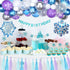 Golray Frozen Birthday Party Supplies Girls Princess Elsa Birthday Party Decorations 61 Balloons, Banner, Tassel, Sash, Pin, Cake Topper, Tattoo, Crown Wand, Girls Birthday Decor 2nd 3rd 4th 5th