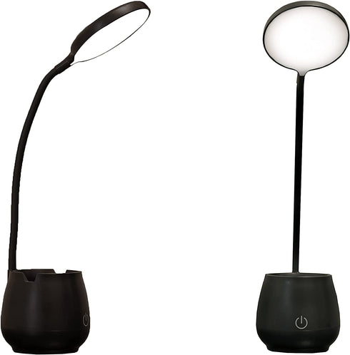 Wireless Desk Lamp with Organizer - Desk lamp with Pen Holder, College Dorm Lamp for Home Office homework, Kids Student LED Table Lamp, USB Charger