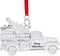 Klikel Christmas Ornament - Shiny Silver Christmas Ornament - Metal Christmas Pickup Truck Ornament for Christmas Tree - Christmas Ornament Engraved Merry Christmas - Silver Ornament with Gift Box