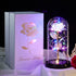 Beferr Mother's Day Unique Gift for Women, Galaxy Rose Glass Crystal Flower Gift in Glass Dome with LED Light Mothers Day Birthday Gift Ideas for Mom/Wife/Grandma/Daughters