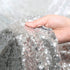 B-COOL 60x102 Inch Christmas Tablecloth Rectangle Silver Sequin Tablecloth Sequin Table Linens Glitter Tablecloth Wedding Sequin Tablecloth for Christmas