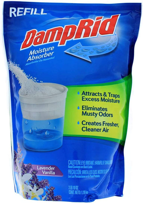 DampRid - Lavender Vanilla Moisture Absorber - 42 oz. Refill Bag Attracts & Traps Moisture for Fresher, Cleaner Air