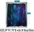Starry Space Decorations Shower Curtain Blue Galaxy Shower Curtain Nebula Waterproof Bathtub Sets Polyester Fabric for Bath Room Curtain Decor with Hooks(59" W×70" H)