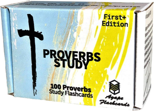 Agape Flashcards- Proverbs Study Flashcards: 100 of The Most Important Proverbs from The Bible | Pack of 100 Proverbs Study Flashcards | Perfect for Memorizing Proverbs Verses | Made in USA | English