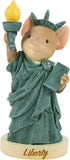 Enesco Tails with Heart Americana Statue of Liberty Mouse Figurine, 2.52 in H, Multicolor