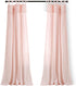 Lush Decor Lydia Curtains Ruffle Window Panel Set for Living, Dining, Bedroom (Pair), 84 in L, Blush