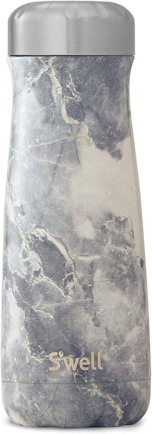 S'well Stainless Steel Traveler - 20 Fl Oz - Blue Granite - Triple-Layered Vacuum-Insulated Travel Mug Keeps Coffee, Tea and Drinks Cold for 36 Hours and Hot for 15- BPA-Free Water Bottle