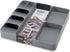 Joseph Joseph DrawerStore Kitchen Drawer Organizer Tray for Cutlery Utensils and Gadgets, Gray, 15.6 x 15.1 x 2.1 Inches