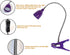 Newhouse Lighting NHCLP-LED-PUR Purple Metal Flexible Clamp-Style LED Goose Neck Desk Lamp in 3000K Warm White Color Temperature with Power Adapter and 6 ft. Power Cord