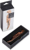 Viski Copper Double Hinged Corkscrew Wine Bottle Opener and Foil Cutter, Waiter™s Corkscrew Wine Key, 4.75"
