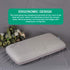 Memory Foam Neck Pillow, Soft Deluxe Pillow for Sleeping with Removable Pillowcase Cervical Pillow Relief Neck Pain Orthopedic Contour Pillow for Home Hotel Bed Use (Gray)