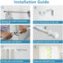 HOSKO Curtain Rod Kit - 1 Inch Curtain Rods for Window 30-44 Inches - Including Two Mounting Brackets ?White?