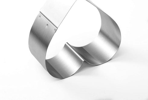 Heart Cake Mold Ring Set-4/6/8 Inch Large Heart Cookie Cutter Pancake Mold Stainless Steel