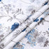 Haperlare Navy Blue Cafe Curtains 36 Inches Length, Watercolor Flowers Rod Pocket Short Tier Curtains for Kitchen Leaf Floral Bathroom Window Curtains, Blue/Grey
