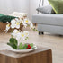 LIVILAN Artificial Orchid White Arrangements for Decoration Silk Fake Flowers for Table Centerpiece Home Bathroom Decor Office Wedding Vivid