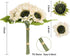 Sunflowers Artificial Flowers 14 Heads Fake Sunflower Faux Silk Sunflowers with Stems Rustic Flowers Table Centerpieces Wedding Bouquet for Tables DIY Office Party Home Decor White