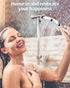 High Pressure Handheld Shower Head VMASSTONE 4-Setting Shower head Kit - Jet Water Mode - with 59" Stainless Hose and Adjustable Mount Excellent Replacement for Bath Showerhead (HM-001 Matte Black)