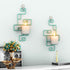 QIKADSEN Wall Candle Sconces Set of 2 Easy Installed Wall Candle Holder Décor for Dining or Living Room Light Green
