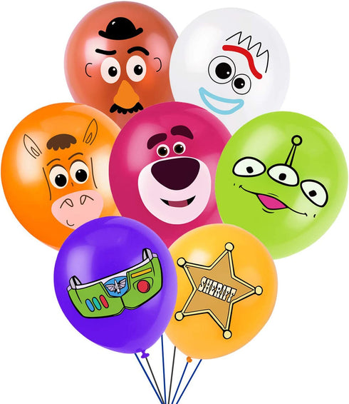 Toy Inspired Story Party Supplies, Birthday Party Balloons for Toy Theme Party, Includes 7 Styles Printed Ideal for Kids Party Decorations Favors (28PCS)