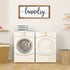 Mokof Laundry Sign, Farmhouse Laundry Wood Sign for Laundry Room Wall Decor (Frame, 17'' X 8'')