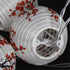 JYWJ Sakura (Cherry) Flowers White Color Chinese/Japanese Small Paper Lantern/Lamp 3" Diameter LED String Light Length 78.7" 2-AA Battery Powered & USB Charger Gift for Kids (Red)