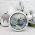 Mark Feldstein & Associates Thomas Kinkade Victorian IV Silver Tone 8 x 8 Christmas Wall Clock