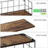 HORLIMER Floating Wall Shelves Set of 3, Rustic Wood Wire Frame Hanging Shelf for Bathroom Bedroom Living Room Kitchen