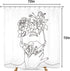 SVBright Women Flower Shower Curtain Abstract Line Ladies 72Wx72H Inch Modern Minimalist Creative Female Sketch Aesthetic 12 Pack Hooks Polyester Waterproof Fabric Bathroom Bathtub Panels
