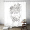 SVBright Women Flower Shower Curtain Abstract Line Ladies 72Wx72H Inch Modern Minimalist Creative Female Sketch Aesthetic 12 Pack Hooks Polyester Waterproof Fabric Bathroom Bathtub Panels