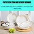 Imperius Set of 96 Felt Plate Dividers Protectors - Thick and Premium Soft - Dinner Plate Dividers 24-10", 48-6", 24-4.8"-White