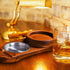 Cigar Ashtray Coaster Whiskey Glass Tray and Cigar Holder, Wooden Ash Tray, Slot to Hold Cigar, Cigar Rest, Cigar Accessory Set Gift for Men Dad, Great Decor for Home,Office or Bar