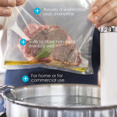 Houseables Vacuum Sealer Bags, Sous Vide Rolls, Two (2), Large 11 Inch x 50 Ft, Commercial Grade Plastic, Food Vac Storage & Seal, Airtight Vacume Saver, Microwave & Freezer Safe, Store A Meal