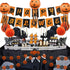 Halloween Party Decoration Kit, Orange Black Pumpkin Paper Garland Lantern Lamp Tissue Paper Pom Poms Flowers €œHappy Halloween Banner for Halloween Party Birthday Event Decorations