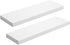 VASAGLE Floating Shelf Set of 2, Wall Shelf 23.6 Inch, Hanging Shelves Wall Mounted, for Photos, Decorations, MDF, White ULWS26WT-2