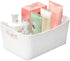YBM HOME Storage Bins - Open Plastic Organizers and Storage Basket for Kitchen Pantry Organization, Under Sink Bathroom Storage, Toy Baskets, Food Storage Box Containers (Small - White)