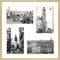 Golden State Art, 12x12 Gold Aluminum Metal Frame with Ivory Mat - Displays Four 4x6 Photos - Square Collage Frame - Real Glass, Sawtooth Hanger, Swivel Tabs - Wall Mounting, Landscape, Portrait