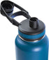 Thermoflask Double Stainless Steel Insulated Water Bottle with Two Lids, 18 Ounce, Cobalt