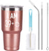 39 Plus One Middle Finger Mug Tumbler for Men Women, Funny Turning 40 Years Old Bday Tumbler Idea for Wife Friends Sister Coworker, 30 Oz Stainless Steel Insulated Travel Tumbler, Rose Gold