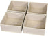 DIOMMELL 4 Pack Foldable Cloth Storage Box Closet Dresser Drawer Organizer Fabric Baskets Bins Containers Divider for Clothes Underwear Bras Socks Clothing,Beige 400