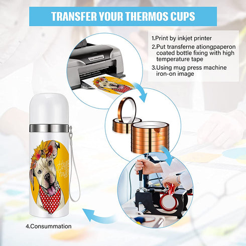 12 oz Sublimation Blank Tumblers Cups Vacuum Stainless Steel Tumblers with Lids White Vacuum Tumblers for Sublimation DIY Tumblers Coffee Travel Mug for Office Travel Outdoors (2 Pieces)