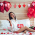 Valentine's Day Heart Hanging Decorations, Red and Pink Heart Fabric Soft Hanging Ornaments for Indoor Outdoor Wedding Party Supplies (20)