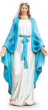 Our Lady of Grace Blue White 6 inch Resin Stoneware Tabletop Figurine Statue
