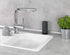 Wenko, Grey Easy Squeez-e Washing, Refillable Dish Liquid and Hand Soap Kitchen and Bathroom, Countertop Dispenser, 2.4 x 2.4 x 5.5 inches