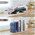 Bookends, Metal Book Ends for Shelves Heavy Duty Decorative Book Support Non-Skid for Office Desk School Library Organizer Gift, 7 x 6.1 x 8.6 inch Black (2 Pairs)