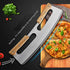 Pizza Cutter Rocker with Wooden Handles & Protective Cover, 14" Sharp Stainless Steel Pizza Slicer Wheel , Upgrade Accessories Chopper for Kitchen Tool Pizza Knife Cutters