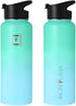 IRON °FLASK Sports Water Bottle - 18 Oz, 3 Lids (Spout Lid), Leak Proof, Vacuum Insulated Stainless Steel, Double Walled, Thermo Mug, Metal Canteen