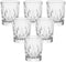 Enindel 3021.01 Carved Patterns Shot Glasses, 1.7 OZ, Set of 6, Clear, JY001