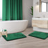 Clara Clark Bathroom Rugs, Ultra Soft Plush Bath Mat for Bathroom, Non-Slip, Velvet Memory Foam Set of 2 Bath Rugs, 17 x 24, Solid Hunter Green